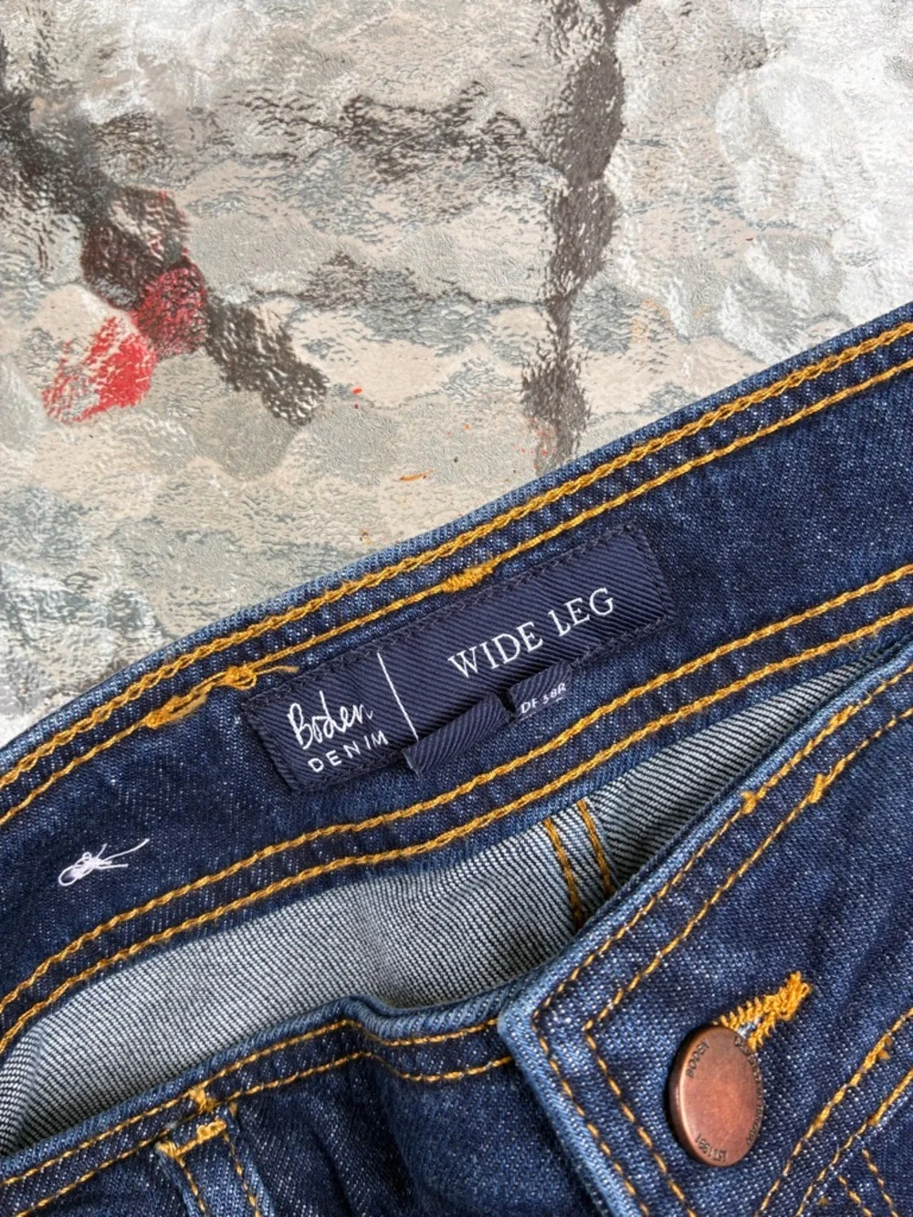 Boden Dark Blue Wide Leg Jeans